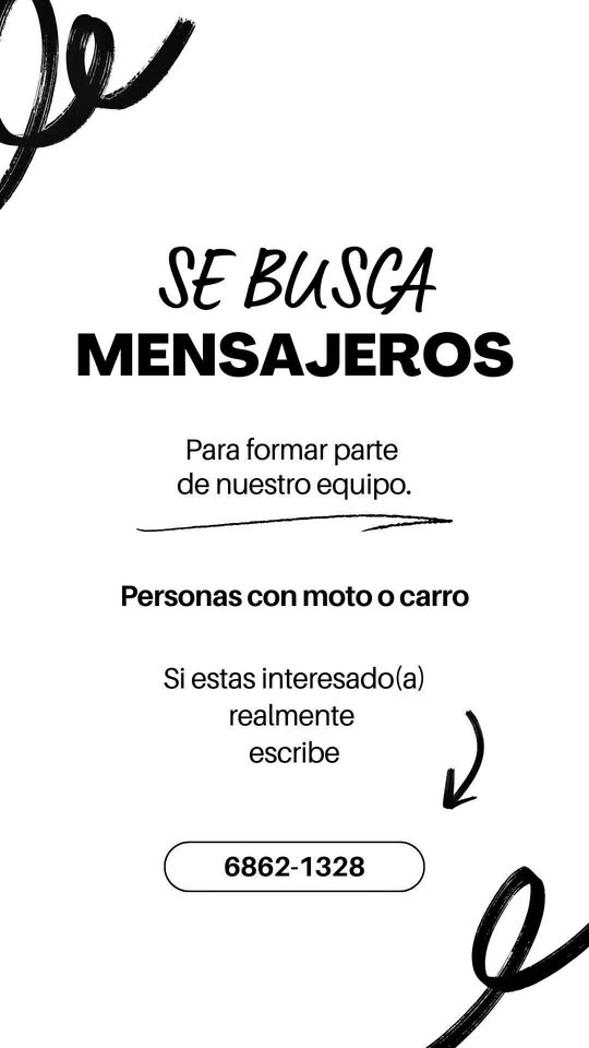 Se necesita mensajeros